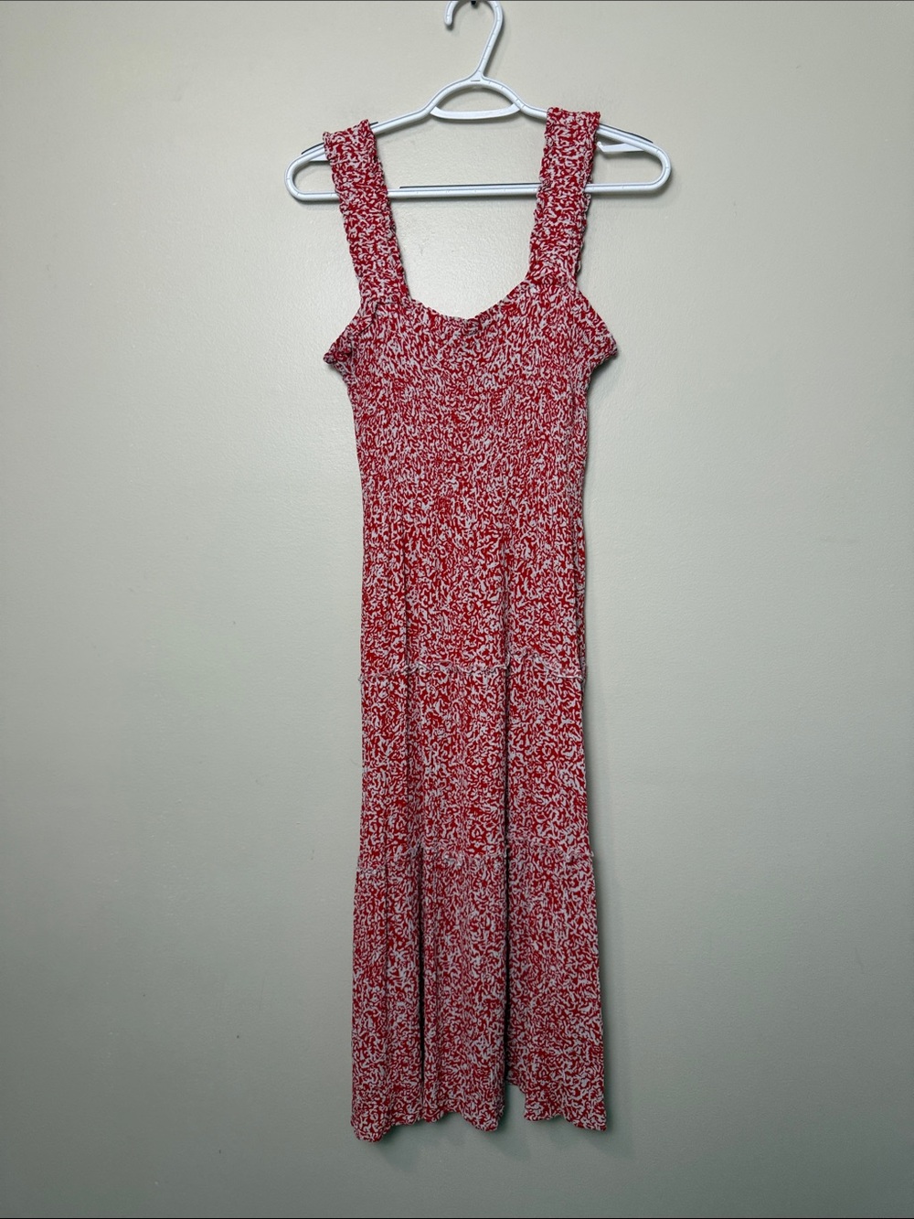 Vero Moda Red and White Floral Maxi Dress size al